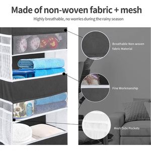 Organizador de Pared para Colgar Sobre la Puerta de Alta Calidad, Bolsa de Almacenamiento de Gran Capacidad con 4 Bolsillos y Cubierta Antipolvo, Organizador Colgante para Armario - Product Image 5