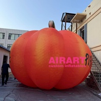Ballon gonflable géant en forme de citrouille pour événements agricoles, accessoires gonflables populaires en forme de citrouille 2026 avec éclairage LED