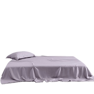Ensemble de draps plats en fibre de lyocell 100% solide pour l'été, utilisation hôtelière, certifié OEKO-TEX, écologique, 300TC, taille super king 245x270cm - Product Image 1