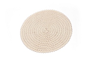 Set de table rond en PP tissé brillant de style campagnard, imperméable, <span class=keywords><strong>antidérapant</strong></span>, résistant à la chaleur, écologique, diamètre 38 cm - Product Image 3