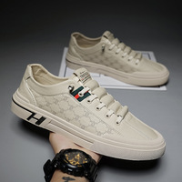 Baskets blanches décontractées et respirantes à lacets pour hommes, nouvelle collection été 2026, chaussures tendance polyvalentes