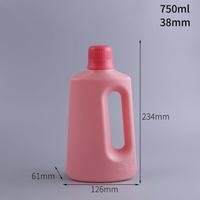 750ml 1L grande capacité blanchisserie liquide bouteille en plastique emballage vide HDPE nettoyant désinfectant adoucissant/bouteille d'eau de Javel