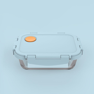 Cao <span class=keywords><strong>Borosilicate</strong></span> lò vi sóng an toàn kín vòng Crisper Bộ hình chữ nhật bữa ăn chuẩn bị Hộp Ăn Trưa vuông thủy tinh thực phẩm lưu trữ container - Product Image 6