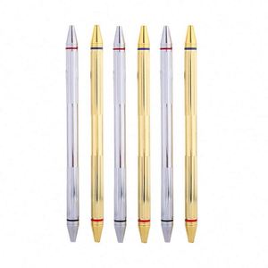 Dual Tip Double Sided Metal Ballpoint Custom Logo Red/Blue 2-<b>Color</b> Ink 1.0Mm Writing Width Sports Style <b>Pen</b> - Product Image 1