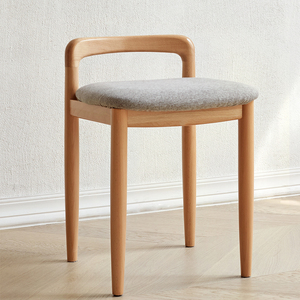 Taburete de Bar Moderno de Madera de Haya Maciza, Banco para Dormitorio o Cocina - Product Image 1