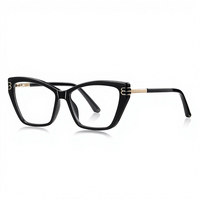 2262 Monture de lunettes de vue mode pour femme, monture papillon intégrale, couleur dégradée, en TR, avec verres anti-lumière bleue, pour le marché transfrontalier