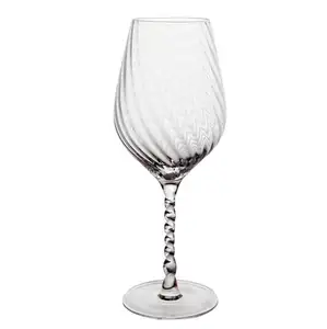 2024 नया डिज़ाइन क्लासिक 15oz/460ml हैंड ब्लोइन वाइन ग्लास विशेष स्टेम कप आकार