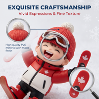 Juguete de Vinilo Personalizado Weimeitoy con Personaje de Esquí Kawaii, Ecológico, Escala 1/60, Unisex, Adorno Decorativo para Deportes de Invierno