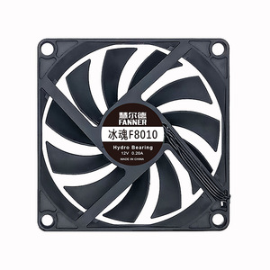 พัดลมระบายความร้อน Huierde Ice Soul F8010 ขนาด 80x80x25 มม. แบบ 4 พิน PWM สำหรับเคสคอมพิวเตอร์ตั้งโต๊ะ - Product Image 3