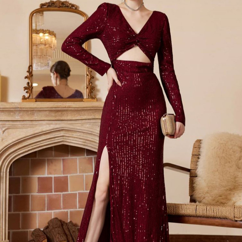 strapless open back dress Burgundy Velvet and Tulle Long Prom Dress, Elegant A Line Short Sleeve –  Anneprom