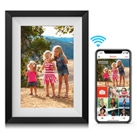 AMABOO 10.1 Inch Cloud Smart Solid Wood Touch Screen LCD Digital Photo Video Frame MP4 Video Playback MP3 Resolusi 1280x800