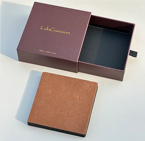 Dark brown pull-out jewelry storage box for wholesale gold-embossed simple <b>ring</b> bracelet and figurine gift packaging box - Product Image 2