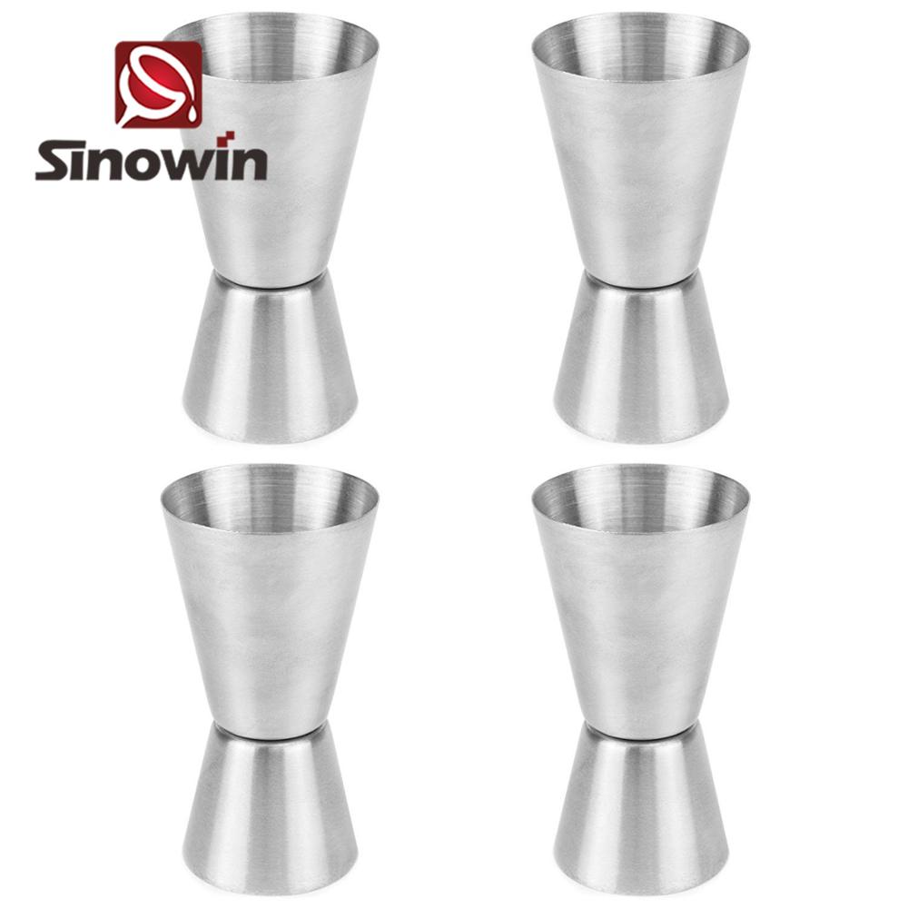 Sinowin барные инструменты из нержавеющей стали двойной винный коктейль jigger barware