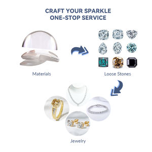 Stars gem Luxus Moissan ite Schmuck Silber ringe Versilberter Weißgold Moissan ite <span class=keywords><strong>Ring</strong></span> - Product Image 4