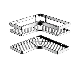Di buona qualità da <span class=keywords><strong>bagno</strong></span> a parete mensole da <span class=keywords><strong>bagno</strong></span> in acciaio inox doccia senza foratura <span class=keywords><strong>mensola</strong></span> angolare per <span class=keywords><strong>bagno</strong></span> organizer - Product Image 2