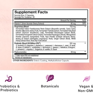 Suplementos Now OEM/ODM, Probióticos Naturales Puros para la Piel, Cápsulas de Suplemento para el Cuidado de la Salud, Solo para Uso en Adultos - Product Image 2