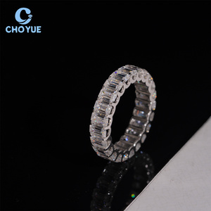 Anillo de Plata de Ley 925 con Diamantes Moissanite VVS de Color D, Certificado GRA, Estilo Hip Hop, para Hombre - Product Image 2