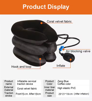 Dispositif de traction cervicale gonflable personnalisé MAIKESI avec tissu en velours, collier de soutien chiropratique pour le cou, pour soulager la douleur