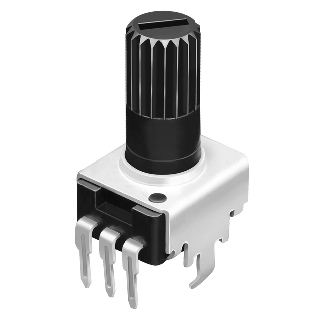 RK097 9MM Rotary Potentiometer WH9011A 100K 10K 20K RK09 SOUNDWELL Dustproof Potentiometer Bent Pin 15MM Spline D Shaft