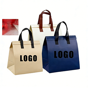 Sacs d'emballage isothermes écologiques personnalisés avec logo, impression numérique pour hamburgers, poulet frit, café, thé boba, sacs non tissés - Product Image 1