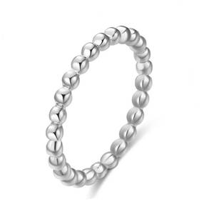 Anillo de Boda de Acero Inoxidable con Cuentas Redondas de 2 mm de FanKe, Diseño Moderno y Sencillo para Parejas, Venta al por Mayor - Product Image 3