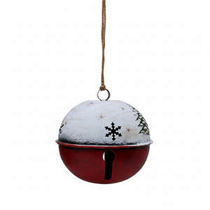 Ornements de Père Noël Jingle Bell en métal Jingle Bells Arbre de Noël Ornements suspendus Décorations avec Père Noël et Bonhomme de neige - Product Image 1