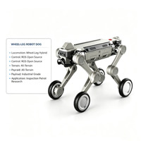 Robot chien quadrupède industriel certifié CE HiRobot à roues, tout-terrain, pour inspection, avec pompe de boîte de vitesses pour développement secondaire IA