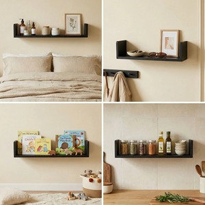 Wall-Mounted Storage <b>Rack</b> Multi-Layer Creative <b>Shelving</b> For Living Room Bedroom PVC Material Simple Decorative Partition Shelf - Product Image 5