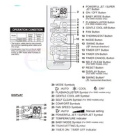 SHARP Télécommande de remplacement pour climatiseur SH-910
