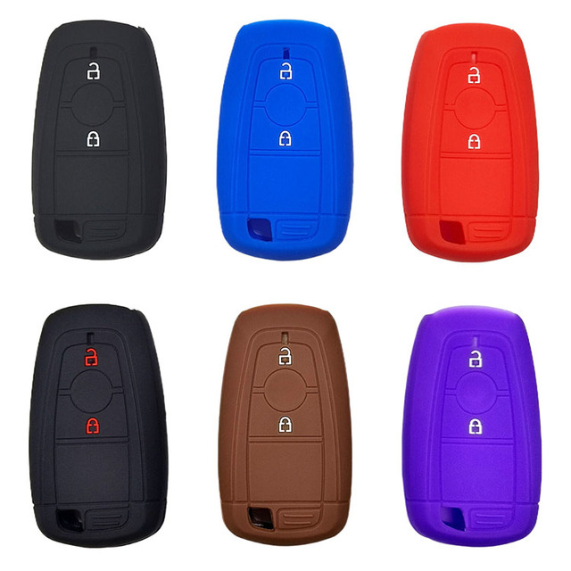 Silicone Car Key Cover Remote Key Fob Protective Case Soft Skin Shell Protector Car Accessories for Ford