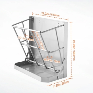 Mangeoire à bétail en acier de 22 gallons, robuste et personnalisée, nouvelle 2022, râtelier à foin pour bovins, moutons, chevaux et vaches - Product Image 1