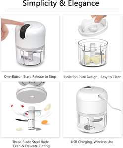 Mixeur à ail sans fil multifonctionnel, hachoir à légumes électrique portable, mini robot culinaire, gadgets de cuisine à domicile - Product Image 2