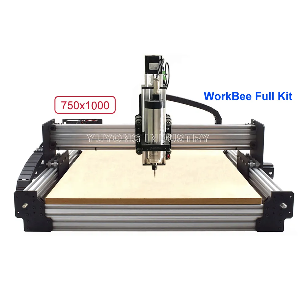 2.3 Version 750x1000mm WorkBee CNC with complete kit with Tingle Tension System 4 Axis woodworking machinery CNC
