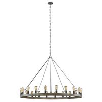 Vente en gros de grand plafonnier rustique en métal noir de style ferme personnalisé pour le salon