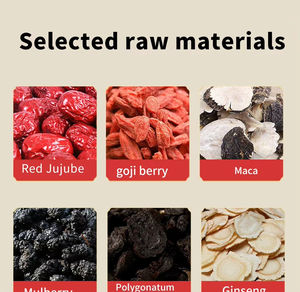 Ginseng Five Treasure Tea With Mulberry Maca <b>Red</b> <b>Dates</b> Natural Floral Herbal Tea Bag Energy Boost Wellness Drink - Product Image 6