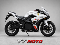 Moto sportive Ninja 200cc avec moteur refroidi par air, freins à double disque et jantes en alliage