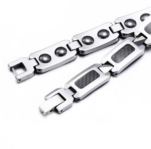 Venta al por mayor de los hombres de acero inoxidable pulsera de cadena de Hip Hop cubano <span class=keywords><strong>Caim</strong></span> Punk encanto chapado en oro de la joyería - Product Image 2