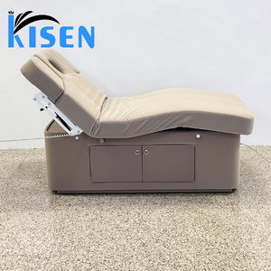 เตียงนวดปรับระดับไฟฟ้า Kisen พร้อมตู้เก็บของ สำหรับทำทรีทเมนต์หน้าและต่อขนตา เหมาะสำหรับร้านเสริมสวยและสปา - Product Image 1