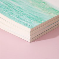 Carnet spirale A5, 65 feuilles, 80 g/m², thème plage océanique, 4 motifs, pages lignées, papeterie scolaire pour étudiants, vente en gros