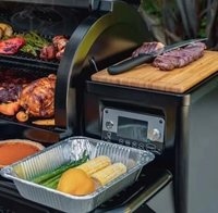Barbecue à granulés de bois avec contrôleur numérique, brûleur tubulaire, pour extérieur et jardin