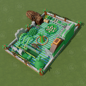 Parc d'attractions gonflable commercial sur le thème des dinosaures <span class=keywords><strong>Jurassic</strong></span> <span class=keywords><strong>World</strong></span> avec toboggan pour location événementielle - Product Image 6