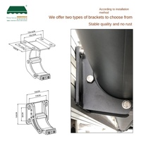 Auvent de balcon commercial motorisé électrique en alliage d'aluminium à bras courbé pliable, pour usage extérieur, fourni directement par l'usine
