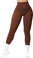 Mallas de Yoga para mujer, Leggings de cintura alta, con cuello de pico, de cintura alta