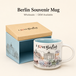 Taza <span class=keywords><strong>de</strong></span> Cerámica con Diseño <span class=keywords><strong>de</strong></span> Monumentos <span class=keywords><strong>de</strong></span> Berlín, Alemania, para Agua, Café o Leche, Recuerdo Turístico, con Caja, OEM, ODM, Personalizable - Product Image 1