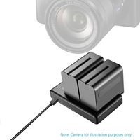 بطارية ليثيوم أيون نيور 6600 مللي أمبير في الساعة (عبوة من قطعتين) مع شاحن USB لشاشة المراقبة الميدانية لسوني