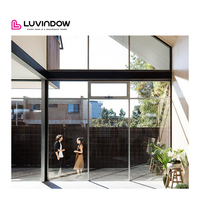 Sistema de Ventanas de Doble Acristalamiento con Perfil Delgado Luvindow Villa, Pared de Cortina de Vidrio para Fachadas de Aluminio en Edificios de Gran Altura