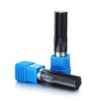 Fraise à fileter en carbure de titane ZHY économique pour CNC, fraise à fileter pleine denture en carbure monobloc