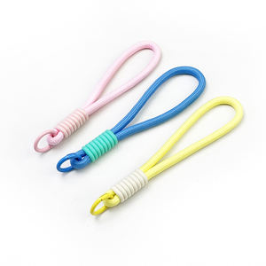 カスタマイズされた無地のぬいぐるみパンダ人形ペンダント装飾キーホルダー、短い織り紐のおもちゃリストストラップ、キーホルダー紛失防止コード - Product Image 5