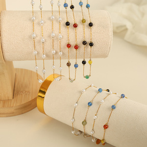 Women's Pearl Necklace <b>Set</b> Imitation Pearl Chain <b>Bracelet</b> Jewelry Gift Fashion Jewelry <b>Sets</b> - Product Image 1