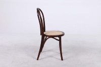 Chaise en bois massif de style nordique moderne avec assise en rotin naturel pour la maison, le bureau, l'appartement, l'atelier - Importée